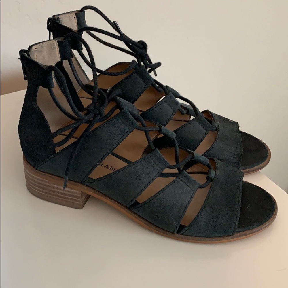 Lucky Brane leather lace up in black